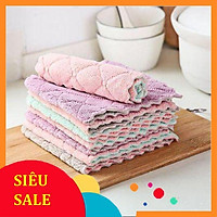 COMBO 10 KHĂN LAU BẾP ĐA NĂNG SIÊU THẤM KHÔNG VIỀN