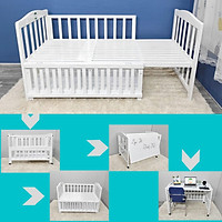 Nôi Cũi kéo dài thành giường Chống Trào Ngược C8 Goldcat tích hợp 8 chế độ sử dụng cho bé từ 0-10 tuổi.