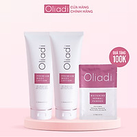 Combo 2 kem body Oliadi dưỡng trắng cấp ẩm chuyên sâu cho làn da 200ml tặng 1 gói bột tắm trắng thảo mộc