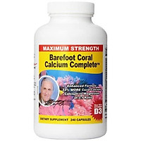 Barefoot Coral Calcium Complete 1500mg, 240 Capsules- Coral Calcium Supplement Developed by Bob Barefoot- Supports Bone Health & PH Levels- Contains Calcium, Magnesium, Vitamins