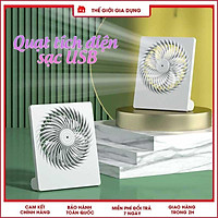 QUẠT ĐỂ BÀN - TÍCH ĐIỆN - SẠC PIN 3 Tốc độ, pin 1200mAP phù hợp cho gia đình nhỏ, quạt văn phòng!
