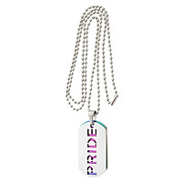 New Stainless Steel Gay Lesbian Colorful Double Dog Tags Pendant Necklace PRIDE LGBT for Women Men