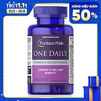 Vitamin tổng hợp cho phụ nữ, tăng cường sức khỏe hệ miễn dịch, hệ hô hấp Puritan's Pride One Daily Women's Multivitamin 100 viên