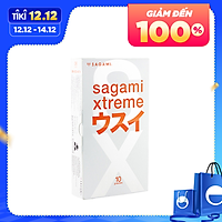 Bao cao su Sagami Superthin - Mỏng - Kiểu truyền thống - Hộp 10 chiếc