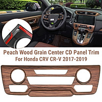 Peach Wood Grain Center Console CD Panel Cover Trim For Honda CRV CR-V 2017-2019