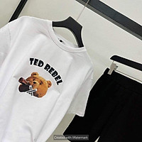 Áo thun cotton tay lỡ unisex - - ÁO GẤU TED REBELL- - mẫu hot 2022