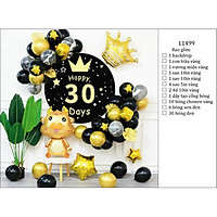 Combo bong bóng trang trí sinh nhật Happy Birthday đáng yêu cho các bạn tuổi Sửu (Có đầy đủ phụ kiện)