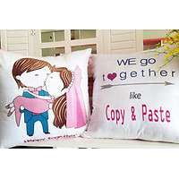 Cặp vỏ gối đôi 45-45cm We go together