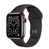 Đồng Hồ Thông Minh Apple Watch Series 6 LTE GPS + Cellular Stainless Steel Case With Sport Band (Viền Thép & Dây Cao Su) - Hàng Chính Hãng VN/A
