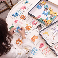 Đồ chơi trí tuệ hỗ trợ bé học tiếng anh - Đồ chơi bằng gỗ an toàn cho bé