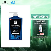 Tắm gội 2 trong 1 Romano Force mạnh mẽ tự tin phiên bản Deluxe nhanh chóng tiện dụng 650gr