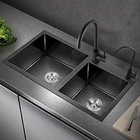 Chậu Rửa Chén Bát Hai Hố Lệch Nano Inox SCHMIDT 8245 ,Bồn Đựng Đồ, Chậu Đúc Hố Lệch, Chau Rua Chen Nguyên Đúc 82x45x23, Thiết Kế Kiểu Dáng Gọn Gàng- Hàng Chính Hãng