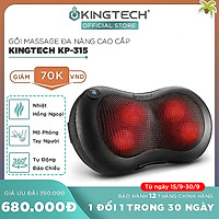 Gối Massage Đa Năng KingTech KP-315 - Máy Mát xa Toàn Thân Nhiệt Hồng Ngoại - Chuyên Sâu Cho Cổ, Vai Gáy, Lưng Dưới, Đùi, Chân - Sử Dụng Tại Nhà, Văn Phòng, Trên Ô Tô - Quà Tặng Cho Bạn Bè, Người Thân