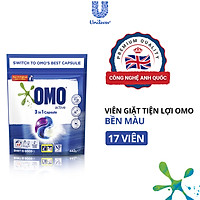 Túi viên giặt xả OMO tiện lợi công nghệ Anh Quốc (17 viên/Túi): Bền màu