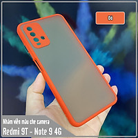Ốp lưng cho Xiaomi Redmi 9T nhám viền màu che camera
