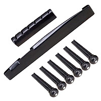 Replacement of Black Acoustic Guitar 6x Bridge Pins 1x Saddle & Nut Tool DIY