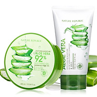 Natural Republic Aloe Vera Moisturizing Cleansing Kit (Aloe Vera Gel 300ml + Aloe Vera Cleanser 150ml)