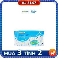 Khăn ướt Pharmacity Wet Wipes (Gói 20 tờ)