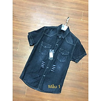 Áo sơ mi bò/ áo jean cộc tay nam 2021
