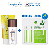 Bộ đôi Kem chống nắng Hàn Quốc Lagivado Multi-Protection 30 g và serum dưỡng trắng da Dr. Red Ginseng Lifting 30 ml