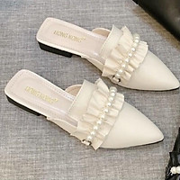 (Da Xịn) Dép Sục Ngọc Mũi Nhọn