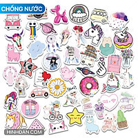 Bộ sticker chủ đề Cute dễ thương 2019, decal hình dán chống nước, trang trí nón bảo hiểm, điện thoại, lap top ...
