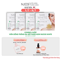 Combo 4 hộp Viên uống Nucos White trắng da mờ thâm nám 60 viên