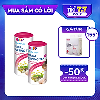 Combo 2 Trà cốm lợi sữa hoà tan HiPP Mama Herbal Nursing Tea 100% thảo mộc, dành cho mẹ sau sinh và đang cho con bú giúp bồi bổ cơ thể, hỗ trợ và tăng cường lượng sữa (2 hộp x 200g)