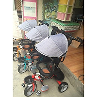 Xe Đạp đẩy 3 bánh có mái che yên đệm mút mẫu mới nhất siêu bền siêu chắc chắn { hàng gửi nguyên hộp chưa lắp giáp} )