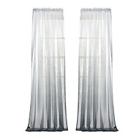 2 Panel Window Valance Drape Gradient Color Sheer Voile Curtain Drapery 55x88"