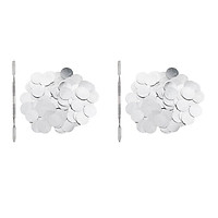 200 Pieces Round Blank Make Up Pans Stickers 2x Depot Spatulas For