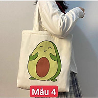 Túi đeo vai các hình bơ siêu cute kích thước 50 ×37 chất vải dày đựng sách vở tài liệu siêu cu te