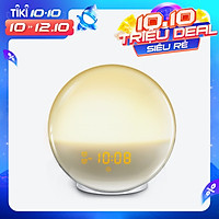 Wake-Up Light Smart Wake Up Workday Alarm Clock with 7 Colors Sunrise/Sunset & Snooze Feature for Kids Heavy Sleepers