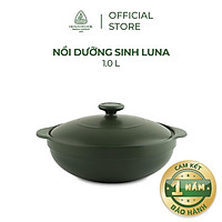 Nồi sứ dưỡng sinh Minh Long - Luna 1.0 L + nắp dùng cho bếp gas, bếp hồng ngoại, không dùng cho bếp từ