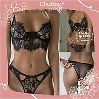 Bộ Đồ Lót Nữ Ren - Set Đồ Lót Ren Thêu Hoạ Tiết Tỉ Mỉ Siêu Sexy - Nội Y Nữ Sexy - BDL05 - Chubby.Sexy