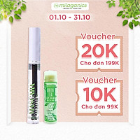 Combo Son Trà Xanh Thiên Nhiên Dưỡng Môi, Giảm Thâm Milaganics (4.5g) + Mascara Dầu Dừa Dưỡng Mi Milaganics