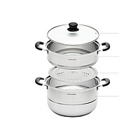 Nồi Hấp 3 Tầng Bằng Inox Lock&Lock LLH1182 -18CM