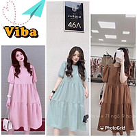 Váy bầu thời trang thiết kế babydol đầm bầu tay bồng đẹp