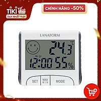 Nhiệt ẩm kế điện tử có giờ Lanaform LA120701