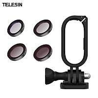 TELESIN Camera Filter Kit with 4pcs Filters(CPL + ND8 + ND16 + ND32) + Camera Protective Frame with Screw Mobile Base