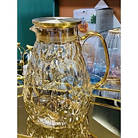 Bình Đựng Nước 1.9Lít Thủy Tinh Chịu Nhiệt, Màu Vàng Cao Cấp