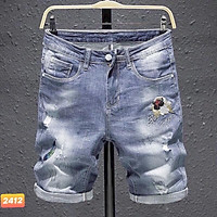 QUẦN SHORT JEAN NAM CHẤT BÒ CO GIÃN MẪU MỚI SIÊU HOT THỜI TRANG CAO CẤP AQ03(HÌNH THẬT)