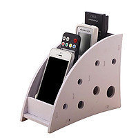 AA Remote Control Holder, New Eco-Friendly Plastic Wood TV Air Conditioner Remote Storage Box, Home Office Sundries Storage Case