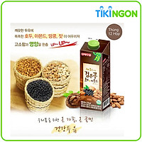 Thùng 12 Hộp Sữa Đậu Đen, Óc Chó, Hạnh Nhân Sahmyook Foods (950ml/Hộp)