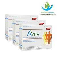 Combo 03 hộp Thực phẩm chức năng Đạm Bổ Tăng Cân Cho Người Gầy Avita, nâng cao thể trạng, tăng cường sức Đề kháng, dùng cho người gầy kém ăn, Trẻ em đang trong giai đoạn phát triển (60 viên/ hộp)