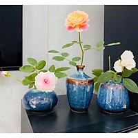 Set 3 lọ hoa men thiên thanh cực xinh