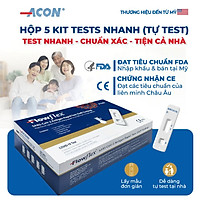 Hộp 5 bộ kit test Covid Acon FlowFlex SARS-CoV-2 Antigen Rapid Test (self test) - Thương hiệu Mỹ