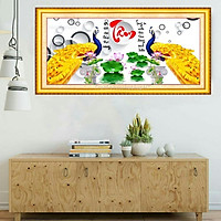 Tranh Đính Đá CHỮ TÂM (ĐÁ ABC CAO CẤP). Kích Thước: 1m05 x 50cm