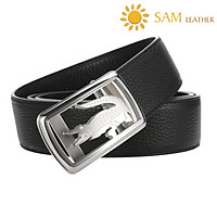 Dây Nịt Nam SAM Leather SFDN113 - Thắt Lưng Nam Da Bò Cao Cấp/ Mặt Khoá Thắt Lưng Inox Không Gỉ, Men's belts
