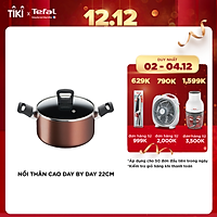 Nồi thân cao Tefal Day By Day G1436105 22Cm - Lớp phủ Titanium nonstick mang lại khả năng chống dính tuyệt vời và độ bền vượt trội - Hàng chính hãng